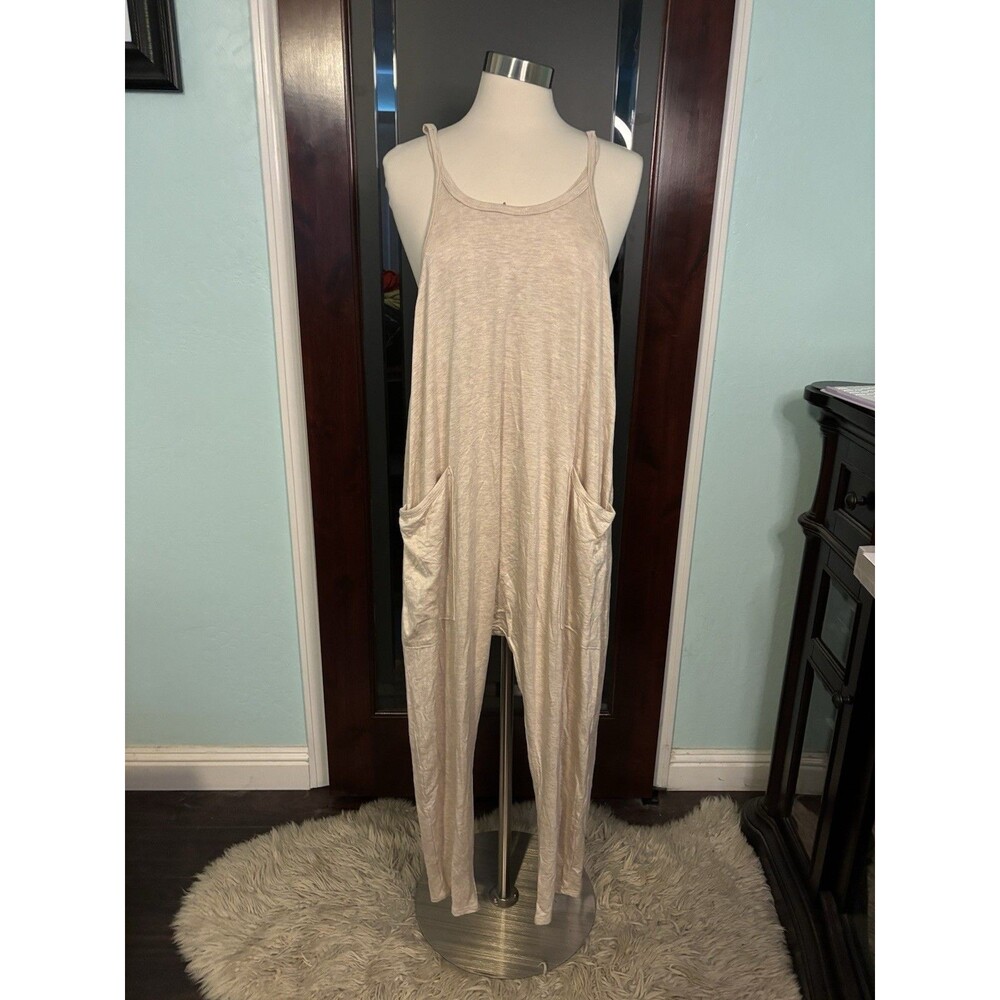 New Antistar Beige Jumpsuit SO SOFT & COMFY Size Small #87 - Picture 2 of 6